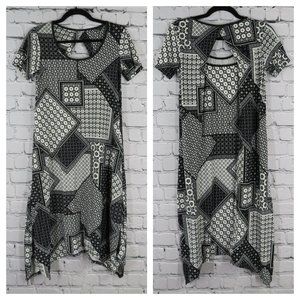 Women's Flexwear Handkerchief Hem Dress - Black & White